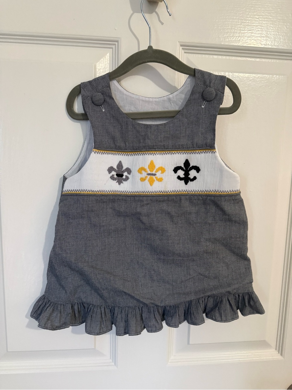 Remember Nguyen Smocked Fleur-de-lis top 4t